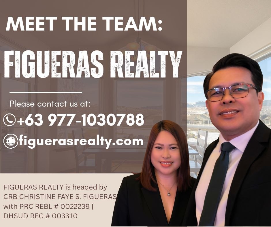 FIGUERAS REALTY
Figueras Realty is headed by CRB Christine Faye S. Figueras with PRC REBL # 0022239 | DHSUD REG # NCR-B-003310