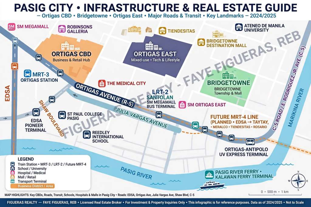 Pasig Infographic Map | Figueras Realty